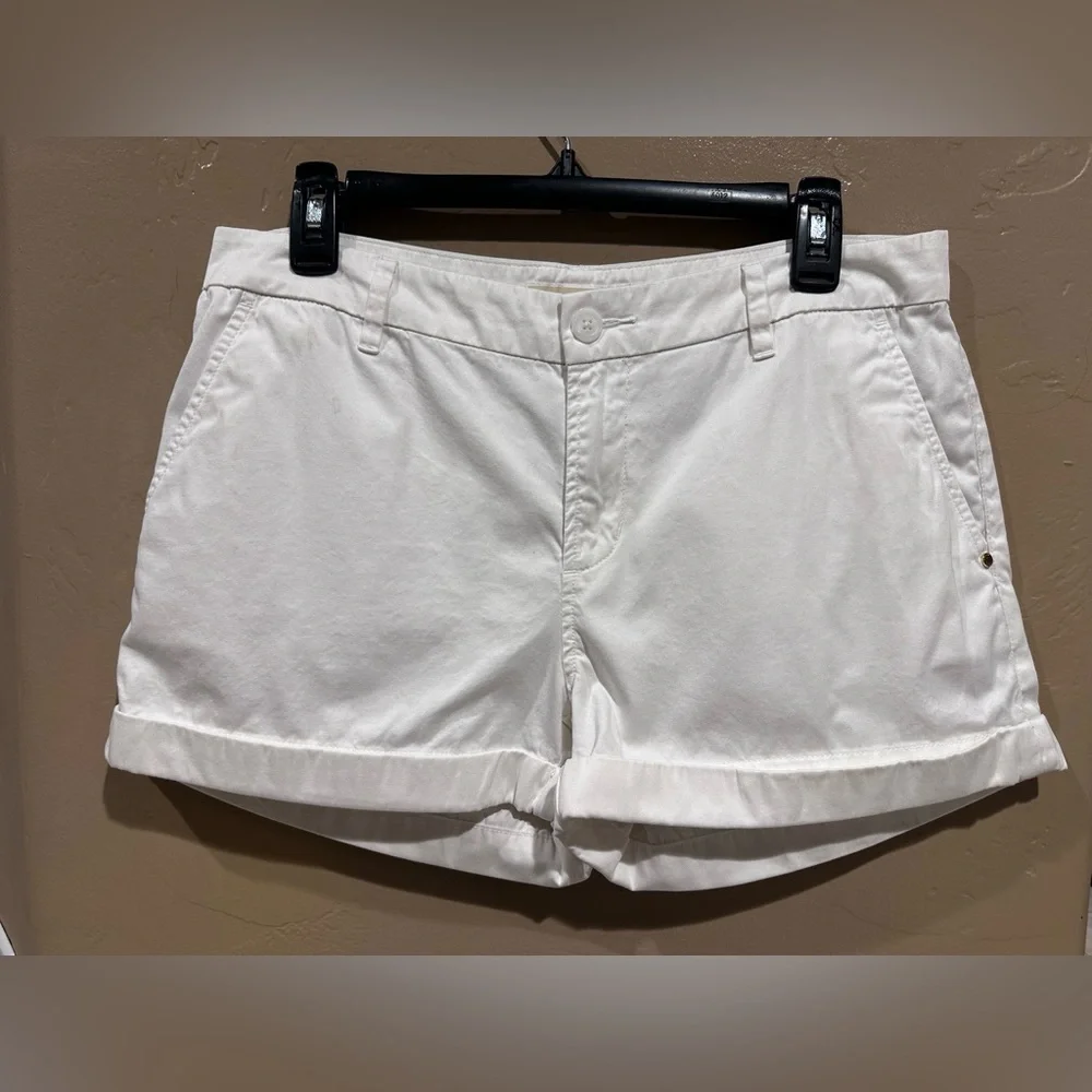 Michael Michael Kors White Rolled Cuffed Shorts size 6 - Picture 13 of 14